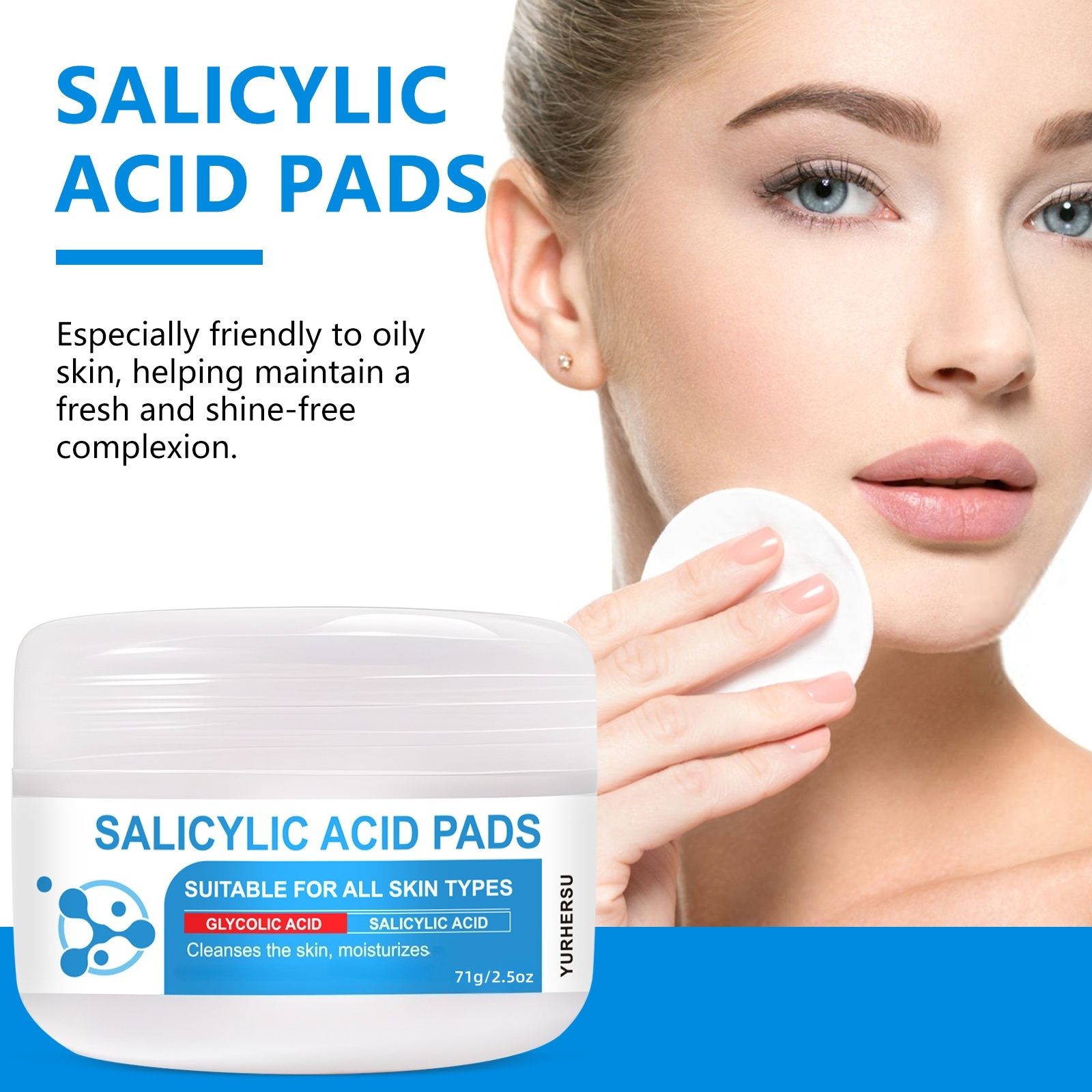 Salicylic Acid Cleanser - Disposable Salicylic Acid Facial Cleansing Cotton