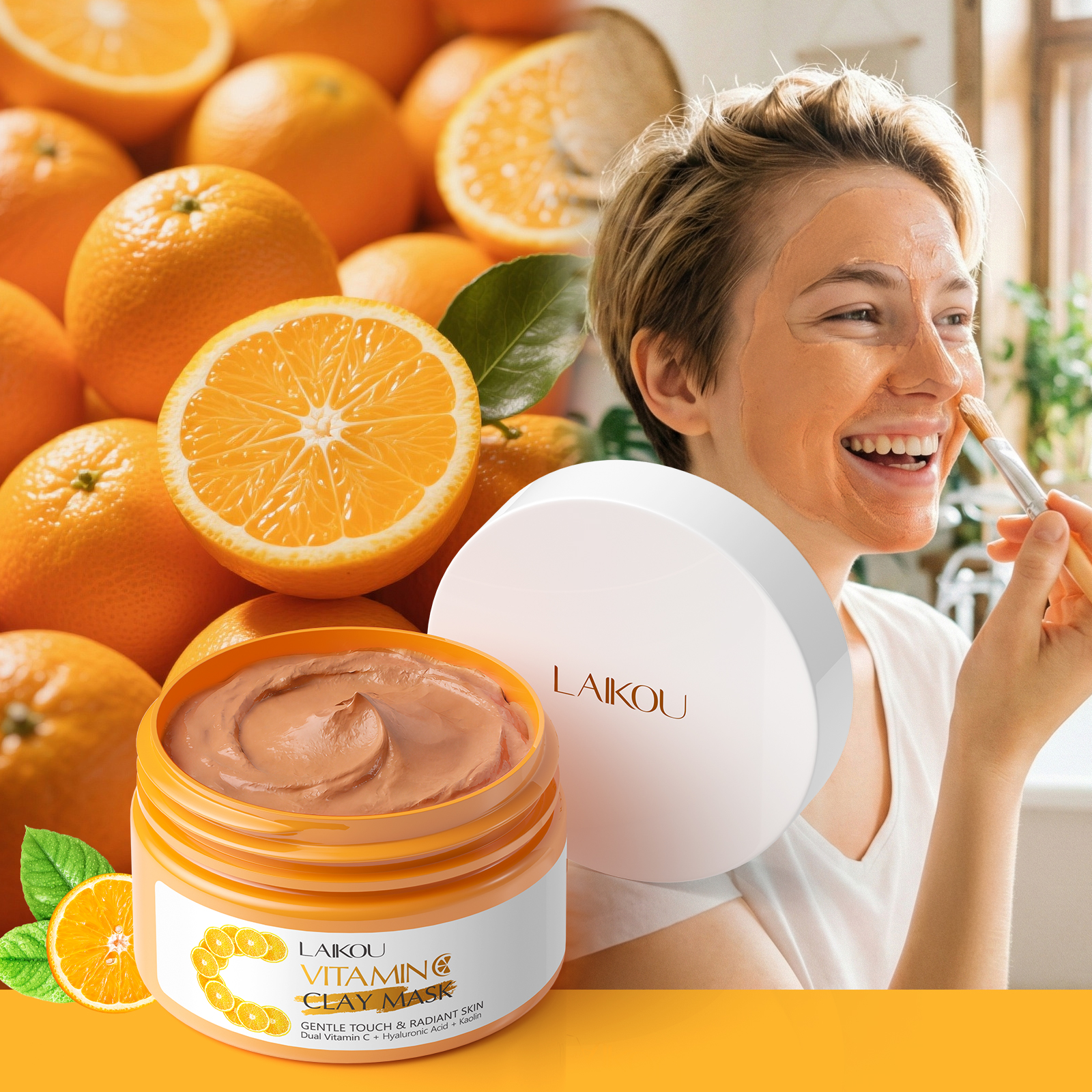 Bentonite Clay Mask - LAIKOU Vitamin C Clay Mask Clarify