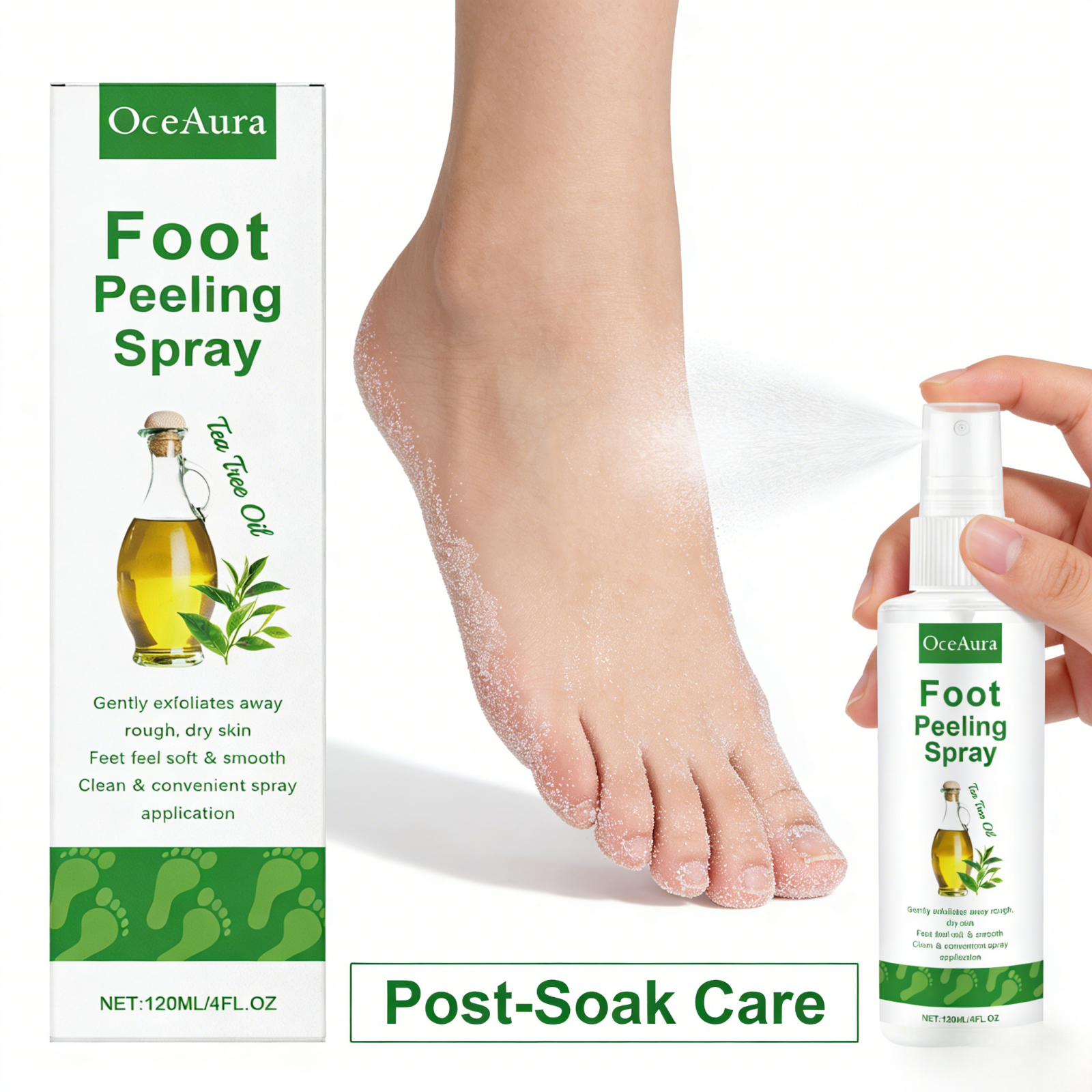 OceAura Foot Peeling Spray Sal - огляд і ціна Salicylic Acid Cleanser