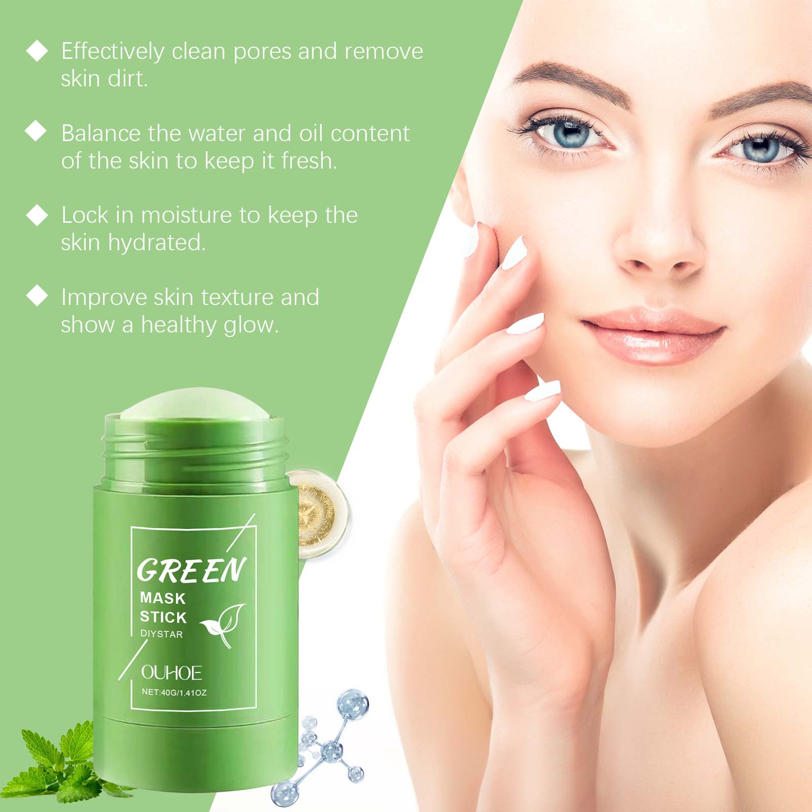 1~5PCS Green Tea Clay Stick Fo - огляд і ціна Bentonite Clay Mask