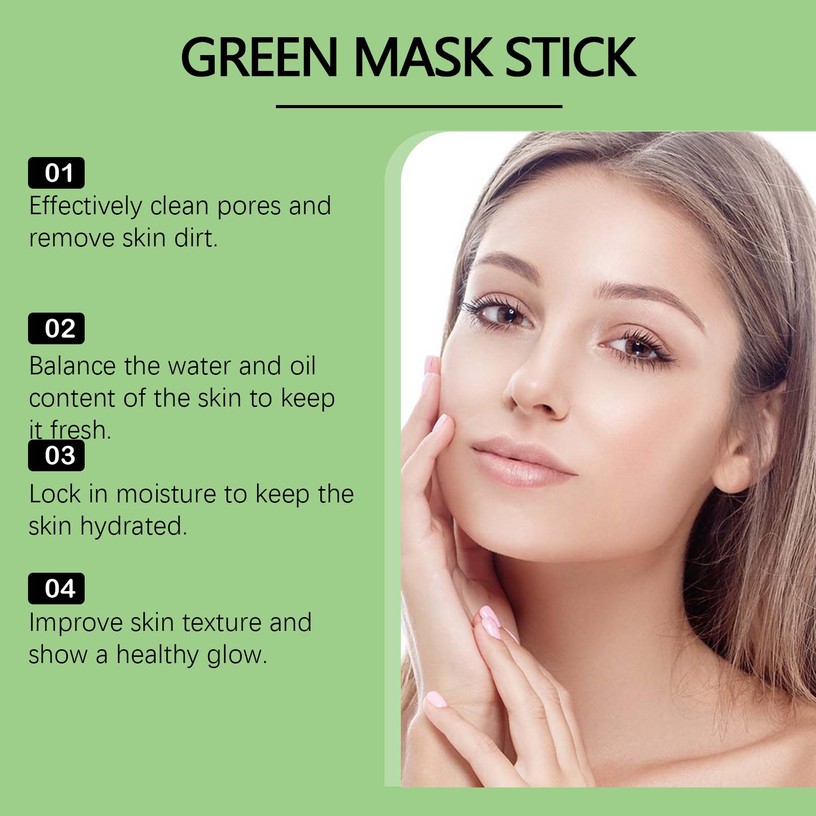 1~5PCS Green Tea Clay Stick Fo - огляд і ціна Bentonite Clay Mask