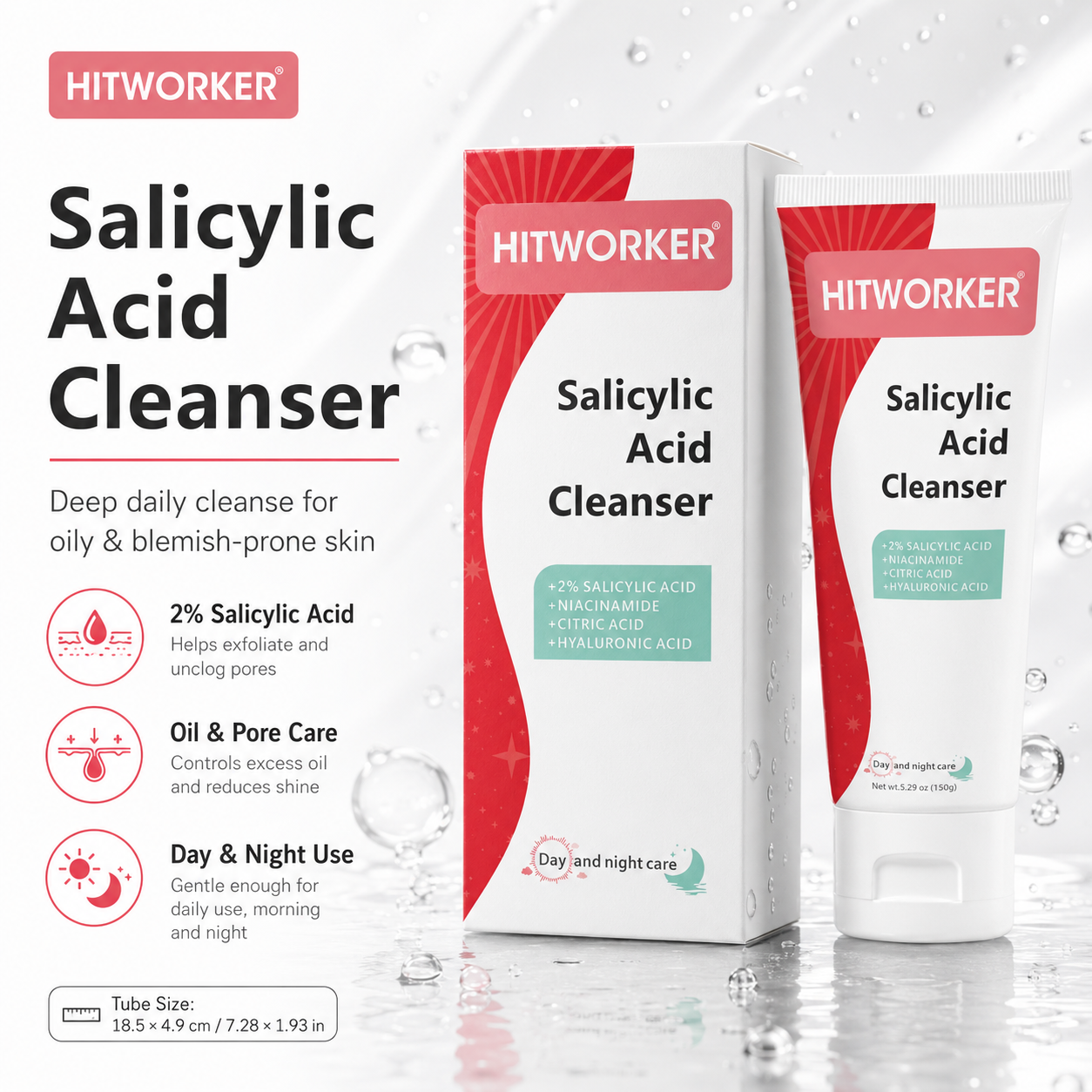150g Acne Removing Foam Facial - огляд і ціна Salicylic Acid Cleanser