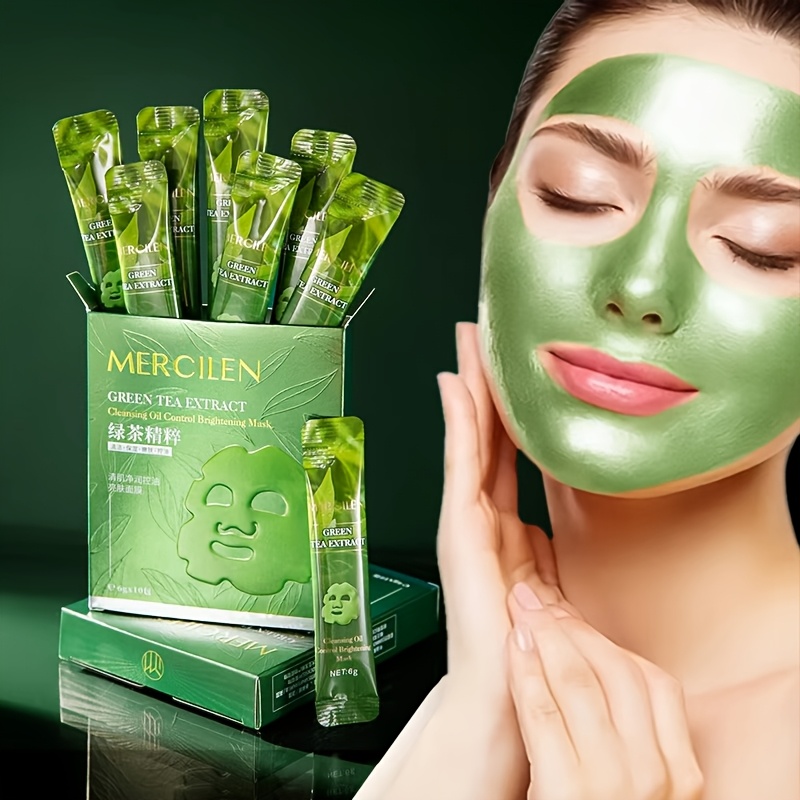 10pcs Mercilen Green Tea Peeli - огляд і ціна Bentonite Clay Mask