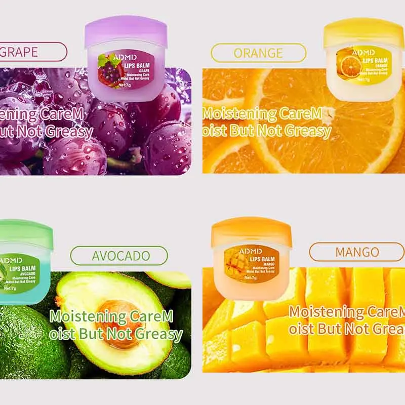 8pcs/box Fruits Lip Balm Sets  - огляд і ціна Skincare Basic