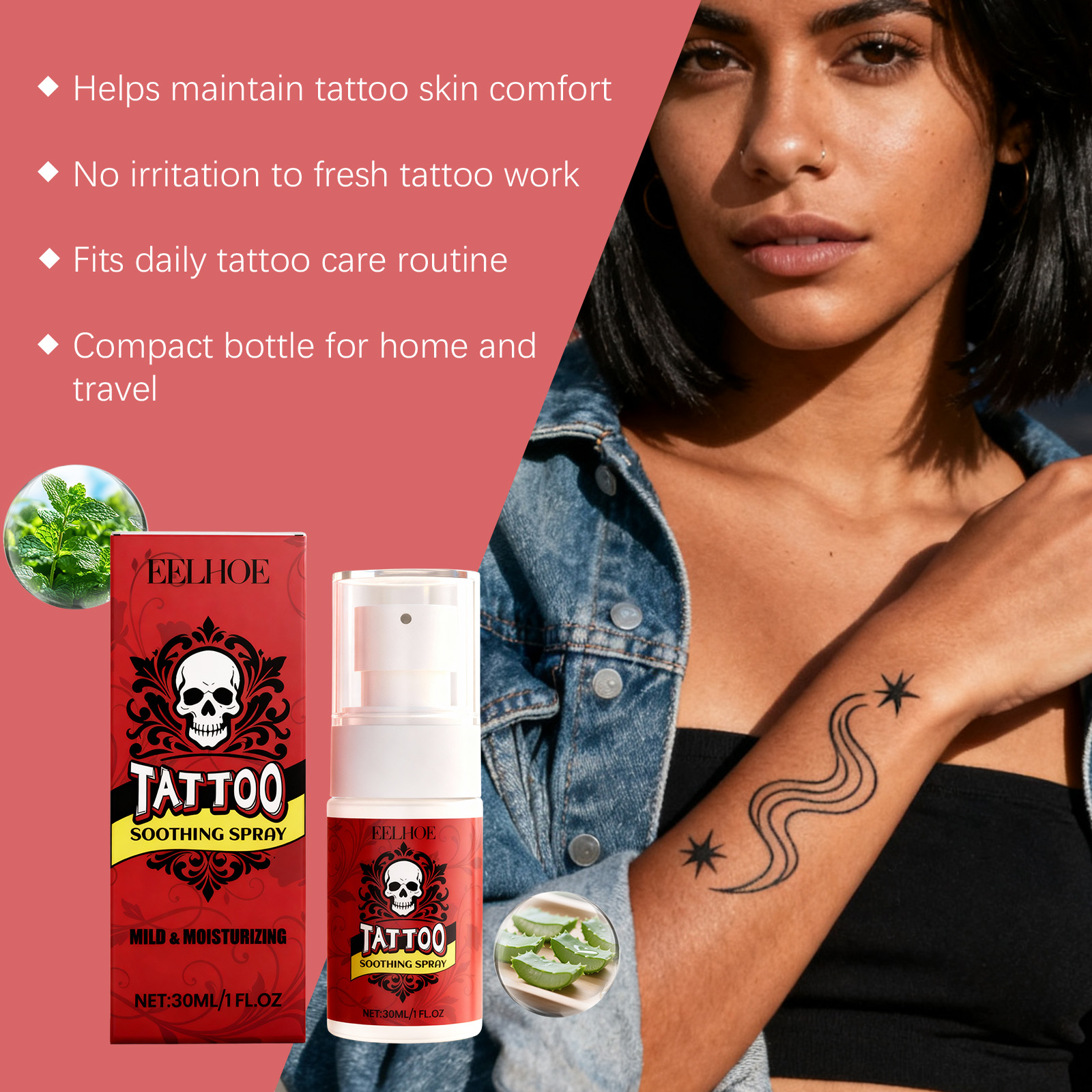 Tattoo Care Spray, Mild Hydrat - огляд і ціна Skincare Basic