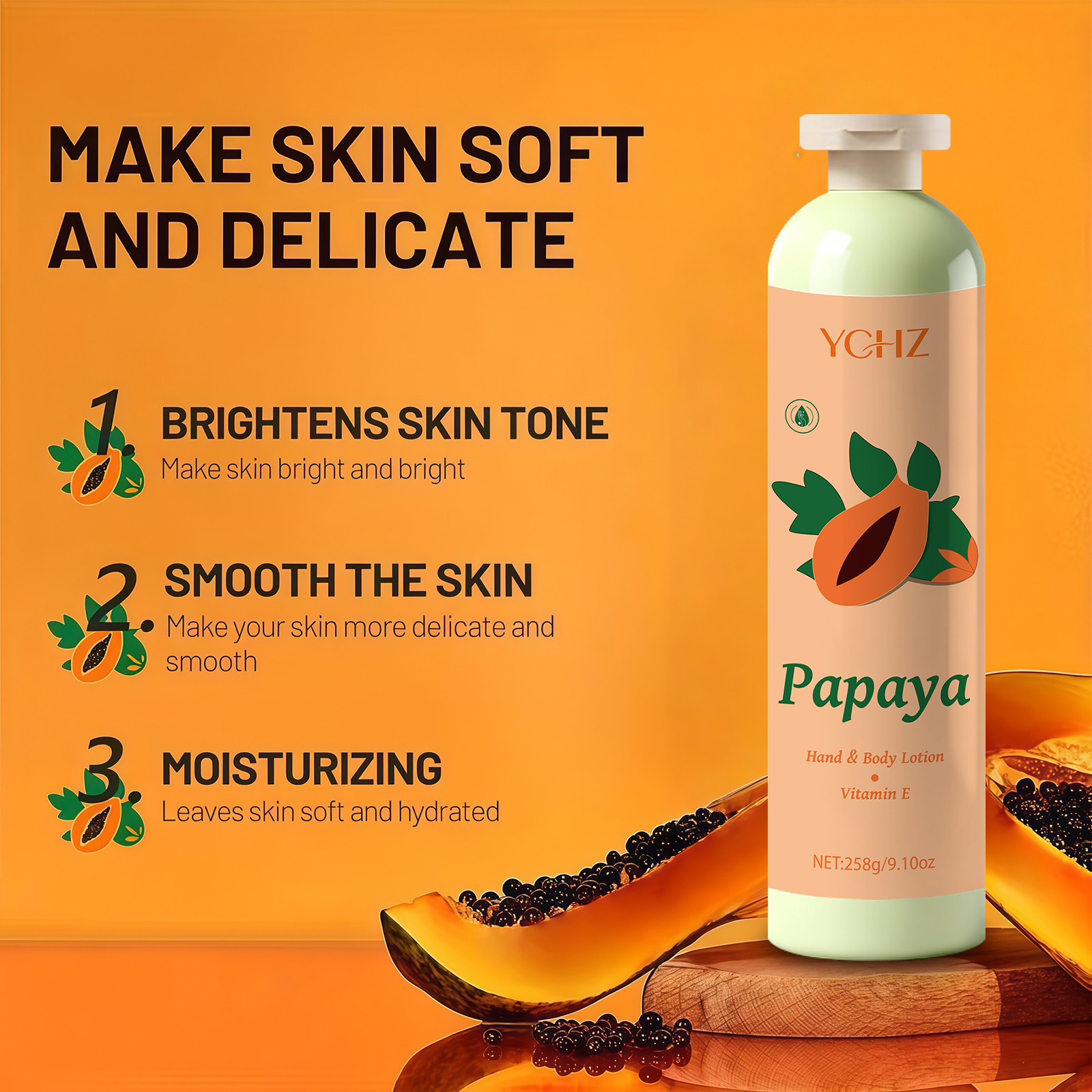 Papaya Extract Vitamin E Moist - огляд і ціна Skincare Basic