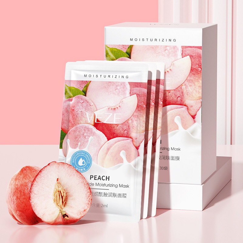 30 Pieces/Box, Peach Sleeping  - огляд і ціна Bentonite Clay Mask