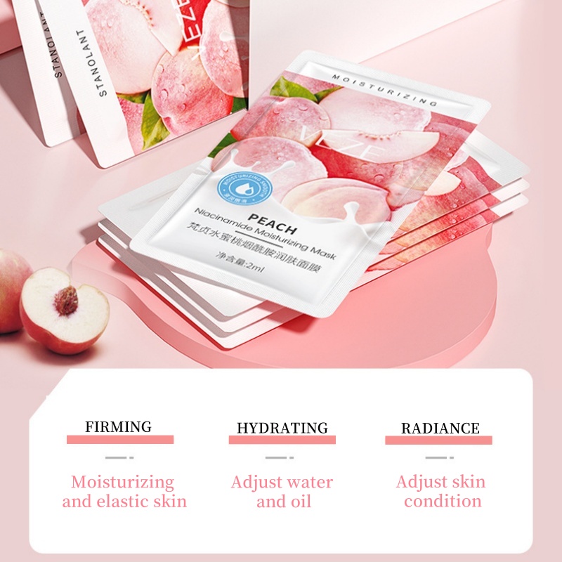 30 Pieces/Box, Peach Sleeping  - огляд і ціна Bentonite Clay Mask