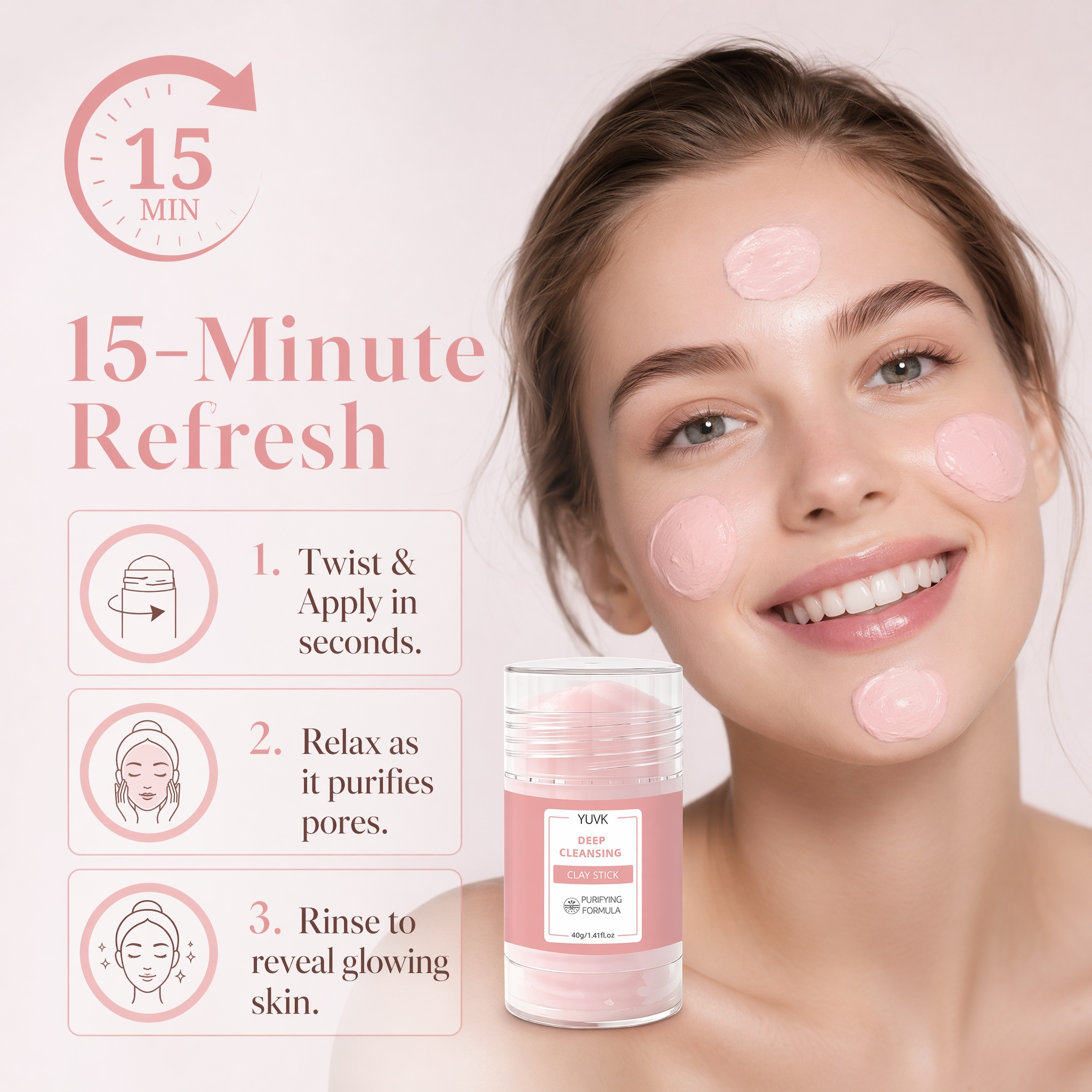 YUVK Cleansing and Moisturizin - огляд і ціна Bentonite Clay Mask