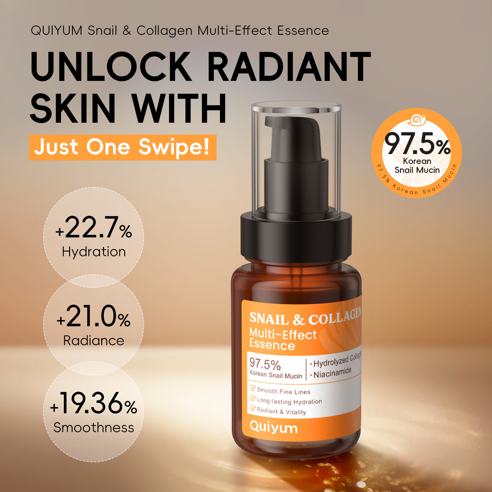 Quiyum Snail Mucin & Collagen  - огляд і ціна Snail Mucin Essence