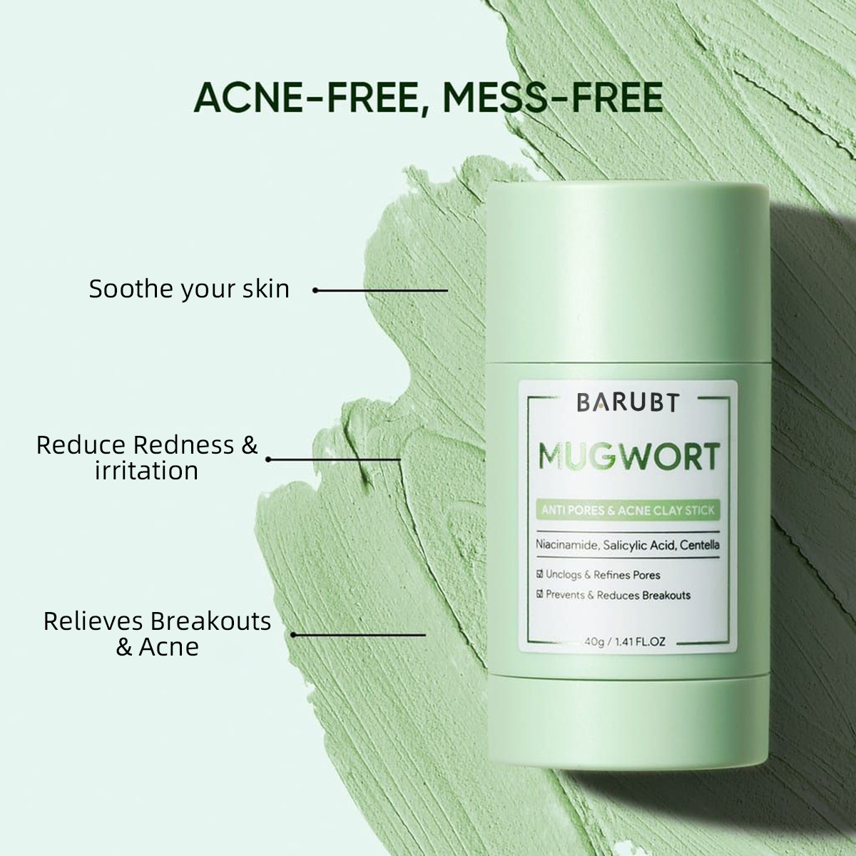 Remove Blackhead Acne Mugwort  - огляд і ціна Bentonite Clay Mask