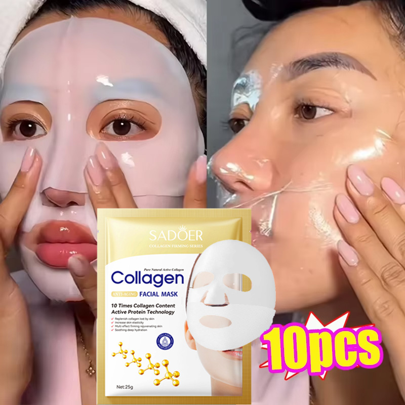 10PCS Collagen Anti Wrinkle Fa - огляд і ціна Bentonite Clay Mask