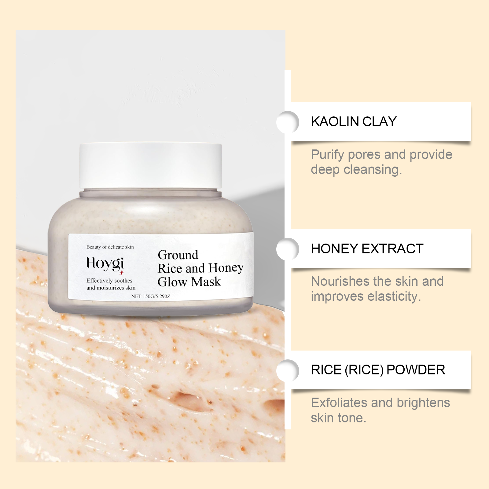 Rice&Honey Moisturizing&Bright - огляд і ціна Bentonite Clay Mask